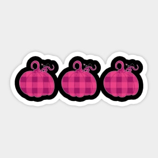 Plaid Pumpkins Autumn Fall Sticker